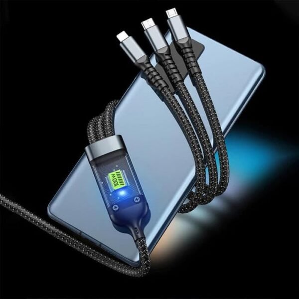 100W Multi Charging Cable| 3 in 1 USB Cable.